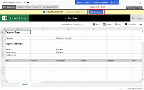 Excel online.
